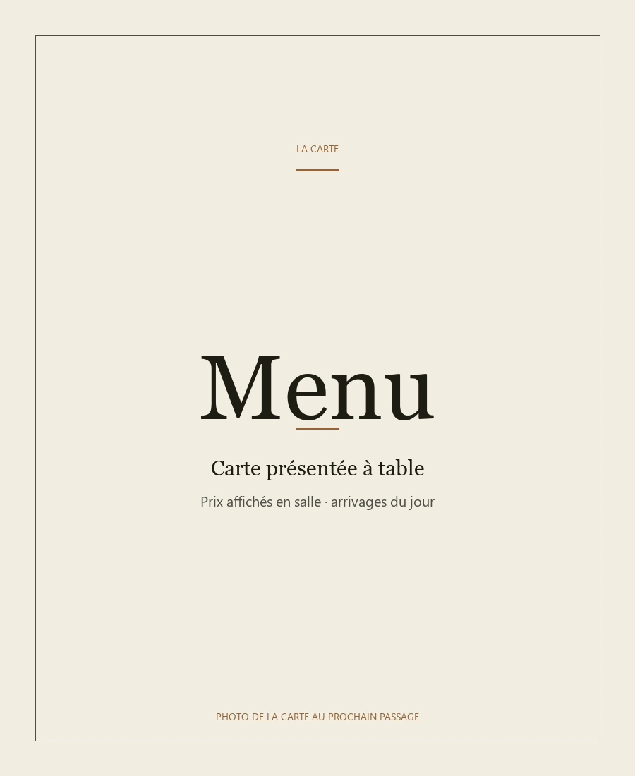 Carte L'Agora, photo de la carte au prochain passage